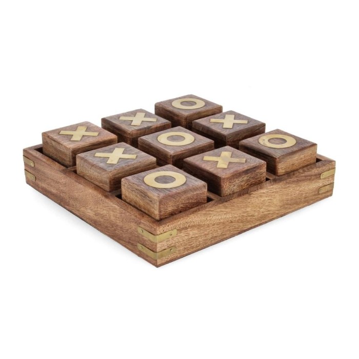 DECORAZIONE TRIS FORTUNE MARRONE 23,3X23,3